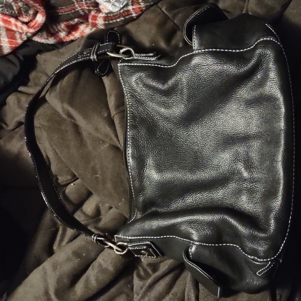 Sonoma Black Leather-Blend  Purse